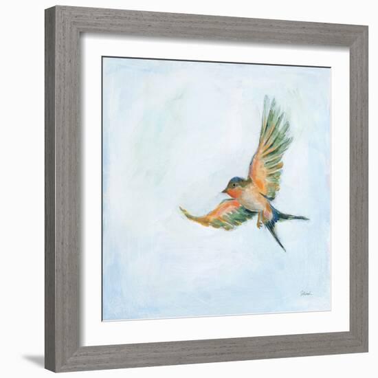 Barn Swallow Flight III-Sue Schlabach-Framed Art Print