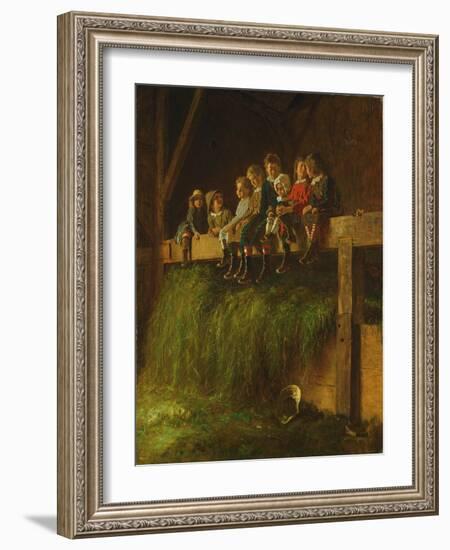 Barn Swallows, 1878 (Oil on Canvas)-Eastman Johnson-Framed Giclee Print