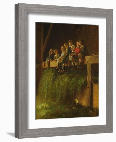 Barn Swallows, 1878 (Oil on Canvas)-Eastman Johnson-Framed Giclee Print