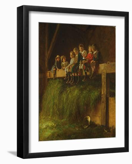 Barn Swallows, 1878 (Oil on Canvas)-Eastman Johnson-Framed Giclee Print