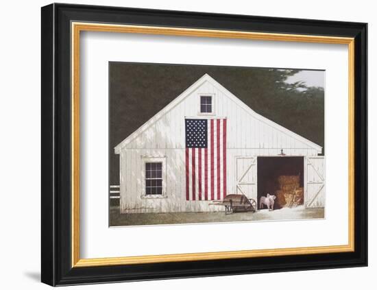 Barn with Piglet-Zhen-Huan Lu-Framed Art Print