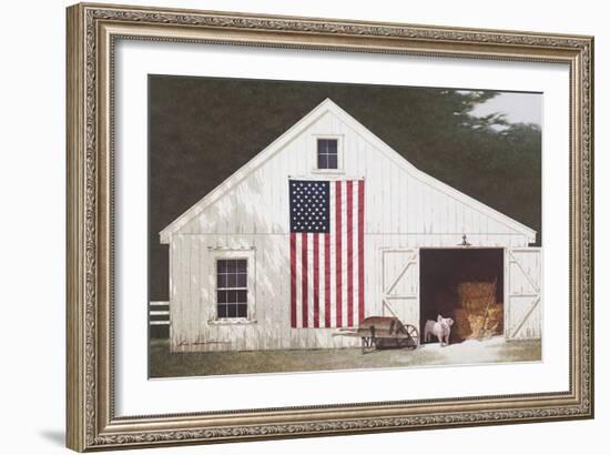 Barn with Piglet-Zhen-Huan Lu-Framed Art Print