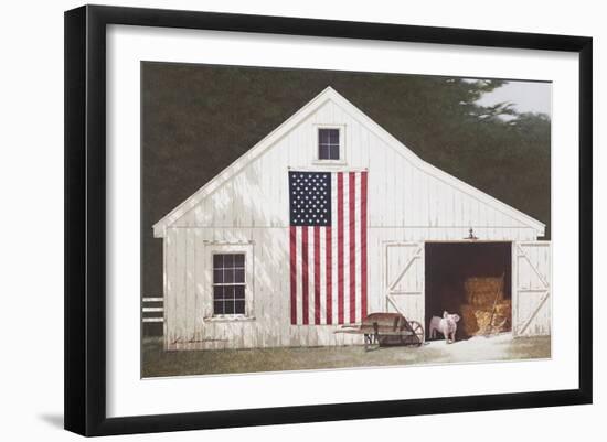 Barn with Piglet-Zhen-Huan Lu-Framed Art Print