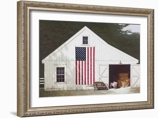 Barn with Piglet-Zhen-Huan Lu-Framed Giclee Print