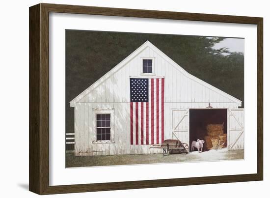 Barn with Piglet-Zhen-Huan Lu-Framed Giclee Print