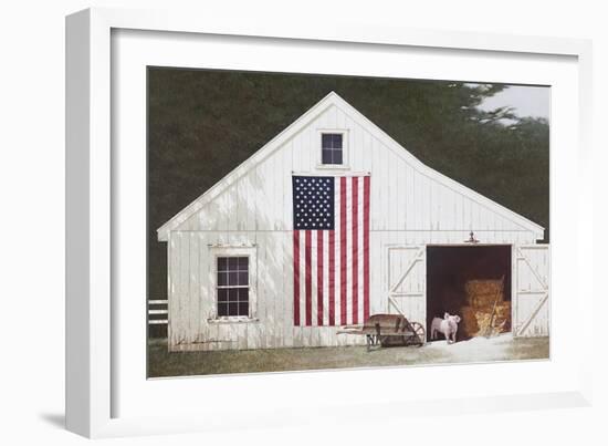 Barn with Piglet-Zhen-Huan Lu-Framed Giclee Print