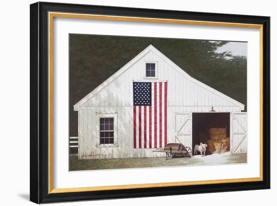 Barn with Piglet-Zhen-Huan Lu-Framed Giclee Print