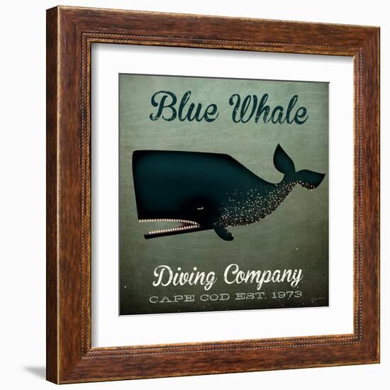 Barnacle Whale Diving Co-Ryan Fowler-Framed Art Print