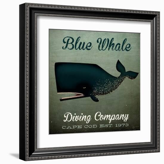 Barnacle Whale Diving Co-Ryan Fowler-Framed Art Print