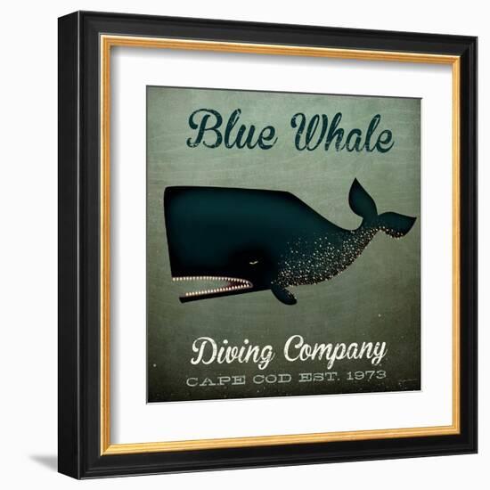 Barnacle Whale Diving Co-Ryan Fowler-Framed Art Print