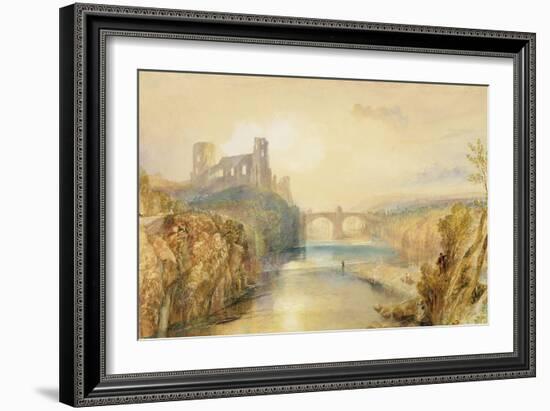 Barnard Castle (W/C, Gouache, Pen and Ink on Paper)-J. M. W. Turner-Framed Giclee Print