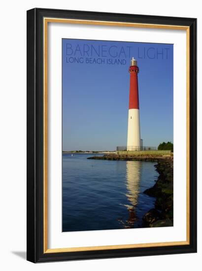 Barnegat Light, New Jersey - Barnegat Lighthouse Close Up-Lantern Press-Framed Art Print