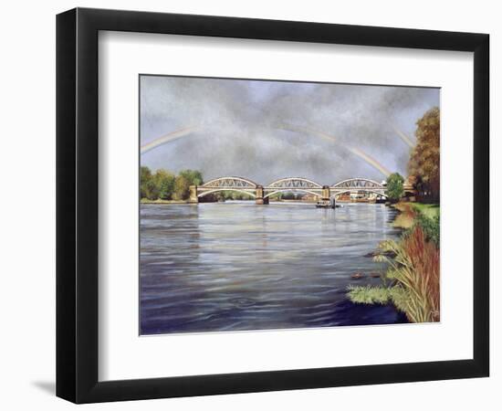 Barnes Railway Bridge, 1995-Isabel Hutchison-Framed Giclee Print