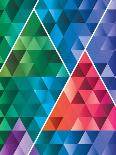 Abstract Triangle Geometric Patterns Contains Gradients and Transparent Multiply-barney boogles-Art Print