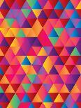 Gradient Background in Geometric Repeat Pattern-barney boogles-Art Print