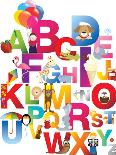 The Complete Childrens English Alphabet Spelt out with Different Fun Cartoon Animals and Toys-barney boogles-Framed Premium Giclee Print