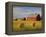 Barns and Hay Bales in Field-Darrell Gulin-Framed Premier Image Canvas
