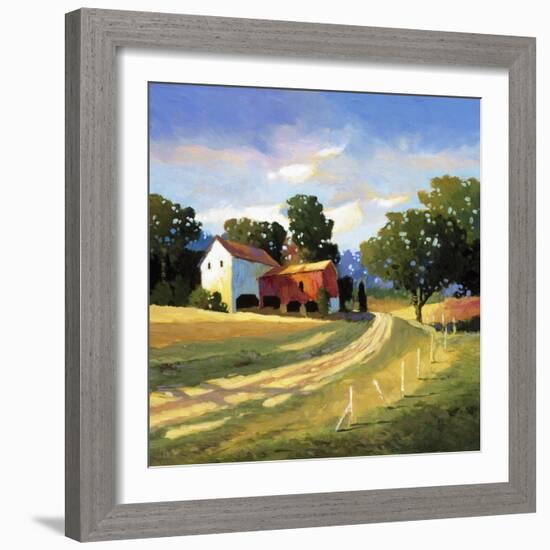 Barns on Greenbrier V-Max Hayslette-Framed Giclee Print