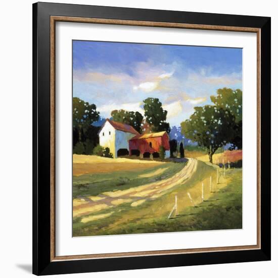 Barns on Greenbrier V-Max Hayslette-Framed Giclee Print