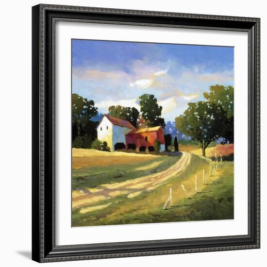 Barns on Greenbrier V-Max Hayslette-Framed Giclee Print