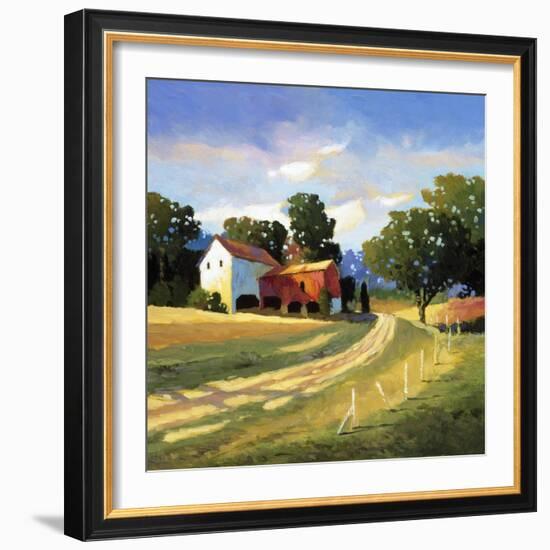 Barns on Greenbrier V-Max Hayslette-Framed Giclee Print