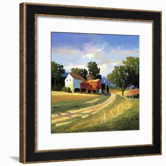 Barns on Greenbrier V-Max Hayslette-Framed Premium Giclee Print