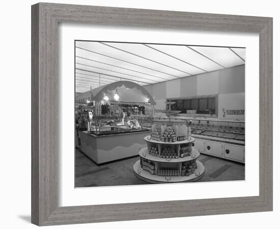 Barnsley Co-Op, Butchery Department, 1957-Michael Walters-Framed Photographic Print