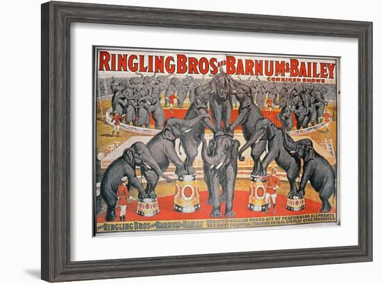 Barnum and Bailey Circus Poster-American School-Framed Giclee Print