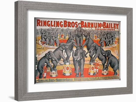 Barnum and Bailey Circus Poster-American School-Framed Giclee Print