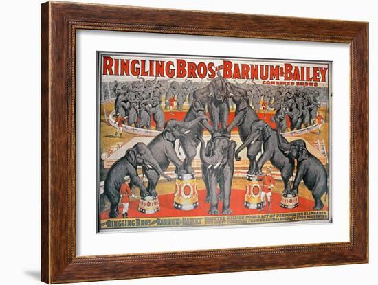 Barnum and Bailey Circus Poster-American School-Framed Giclee Print