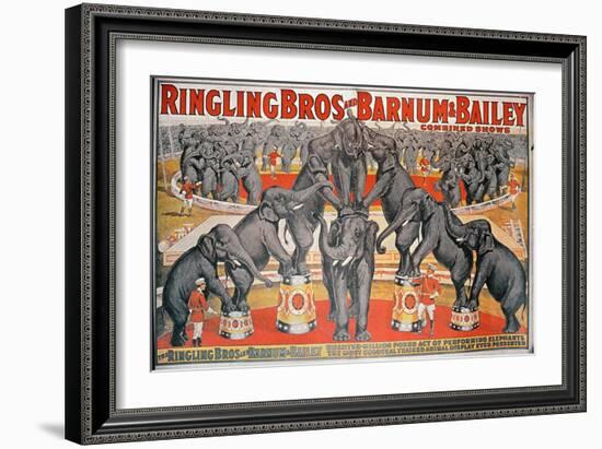 Barnum and Bailey Circus Poster-American School-Framed Giclee Print