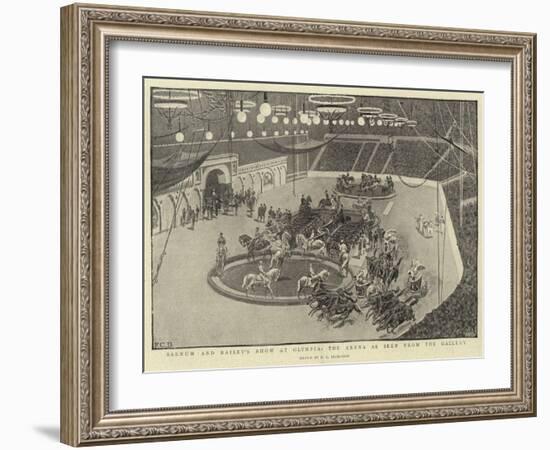 Barnum and Bailey's Show at Olympia, the Arena as Seen from the Gallery-null-Framed Giclee Print