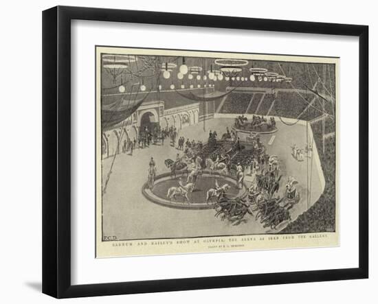 Barnum and Bailey's Show at Olympia, the Arena as Seen from the Gallery-null-Framed Giclee Print