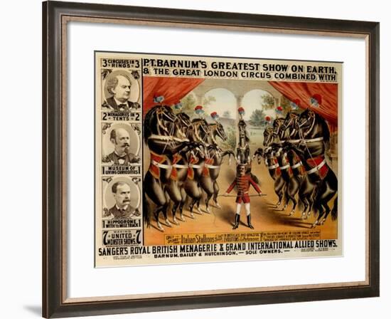 Barnum's Greatest Show on Earth, 1882-null-Framed Giclee Print