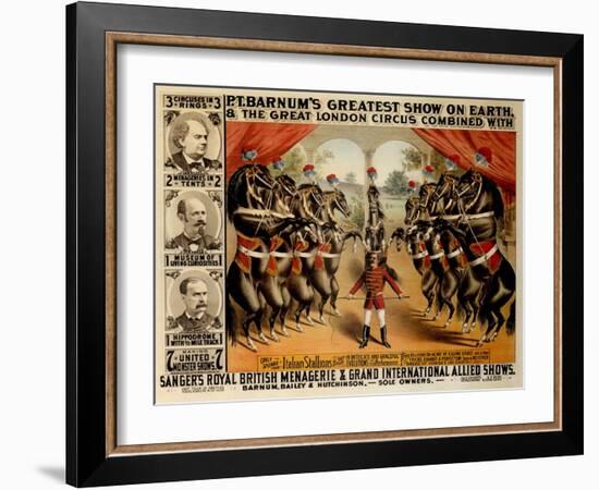 Barnum's Greatest Show on Earth, 1882-null-Framed Giclee Print