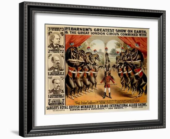 Barnum's Greatest Show on Earth, 1882-null-Framed Giclee Print