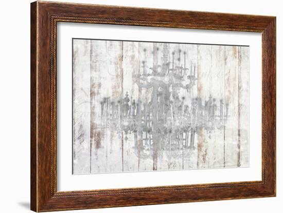 Barnwood Chandelier-Kimberly Allen-Framed Art Print