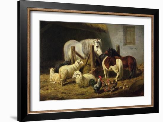 Barnyard, 1860-Arthur Fitzwilliam Tait-Framed Giclee Print