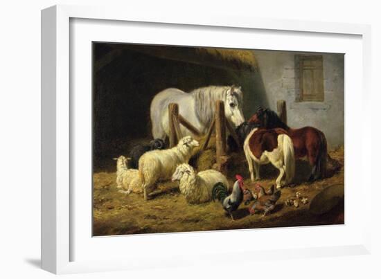 Barnyard, 1860-Arthur Fitzwilliam Tait-Framed Giclee Print