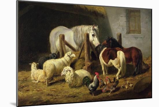 Barnyard, 1860-Arthur Fitzwilliam Tait-Mounted Giclee Print