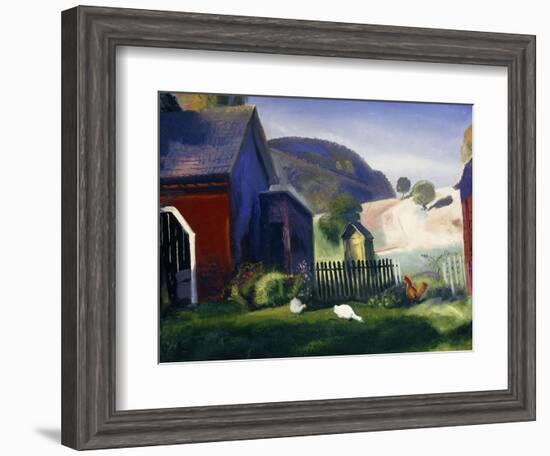 Barnyard and Chickens, 1924-George Wesley Bellows-Framed Giclee Print