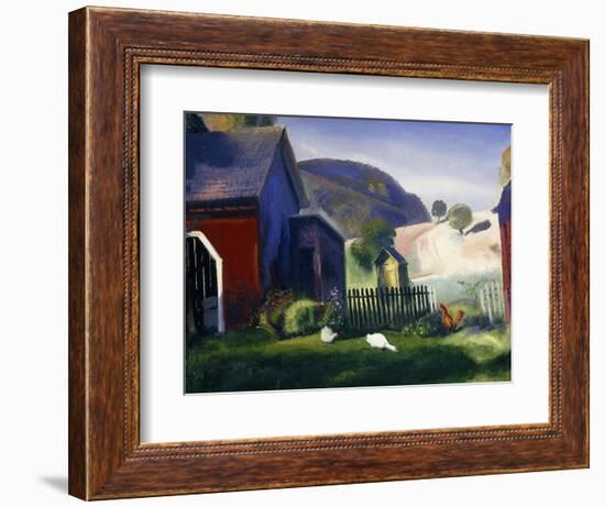 Barnyard and Chickens, 1924-George Wesley Bellows-Framed Giclee Print