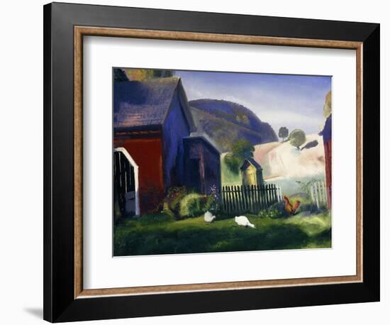 Barnyard and Chickens, 1924-George Wesley Bellows-Framed Giclee Print