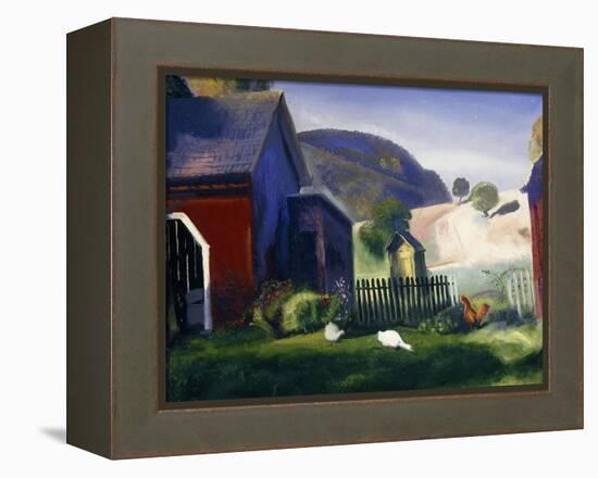 Barnyard and Chickens, 1924-George Wesley Bellows-Framed Premier Image Canvas