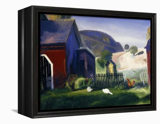 Barnyard and Chickens, 1924-George Wesley Bellows-Framed Premier Image Canvas