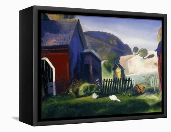 Barnyard and Chickens, 1924-George Wesley Bellows-Framed Premier Image Canvas