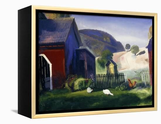 Barnyard and Chickens, 1924-George Wesley Bellows-Framed Premier Image Canvas