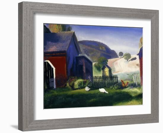 Barnyard and Chickens-George Wesley Bellows-Framed Giclee Print