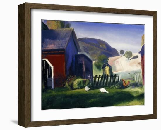 Barnyard and Chickens-George Wesley Bellows-Framed Giclee Print