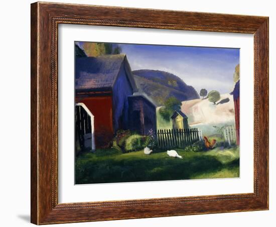 Barnyard and Chickens-George Wesley Bellows-Framed Giclee Print